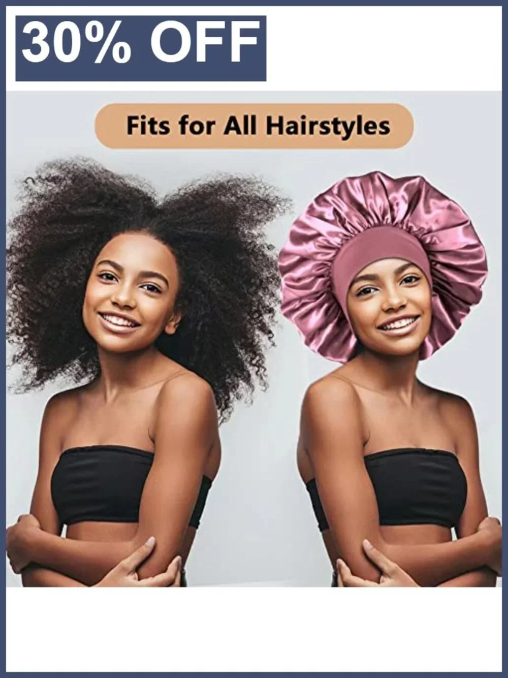 Extra Large Satin Bonnets for Sleeping 3 Pack Hair Bonnet for Black Women